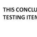 First Test
